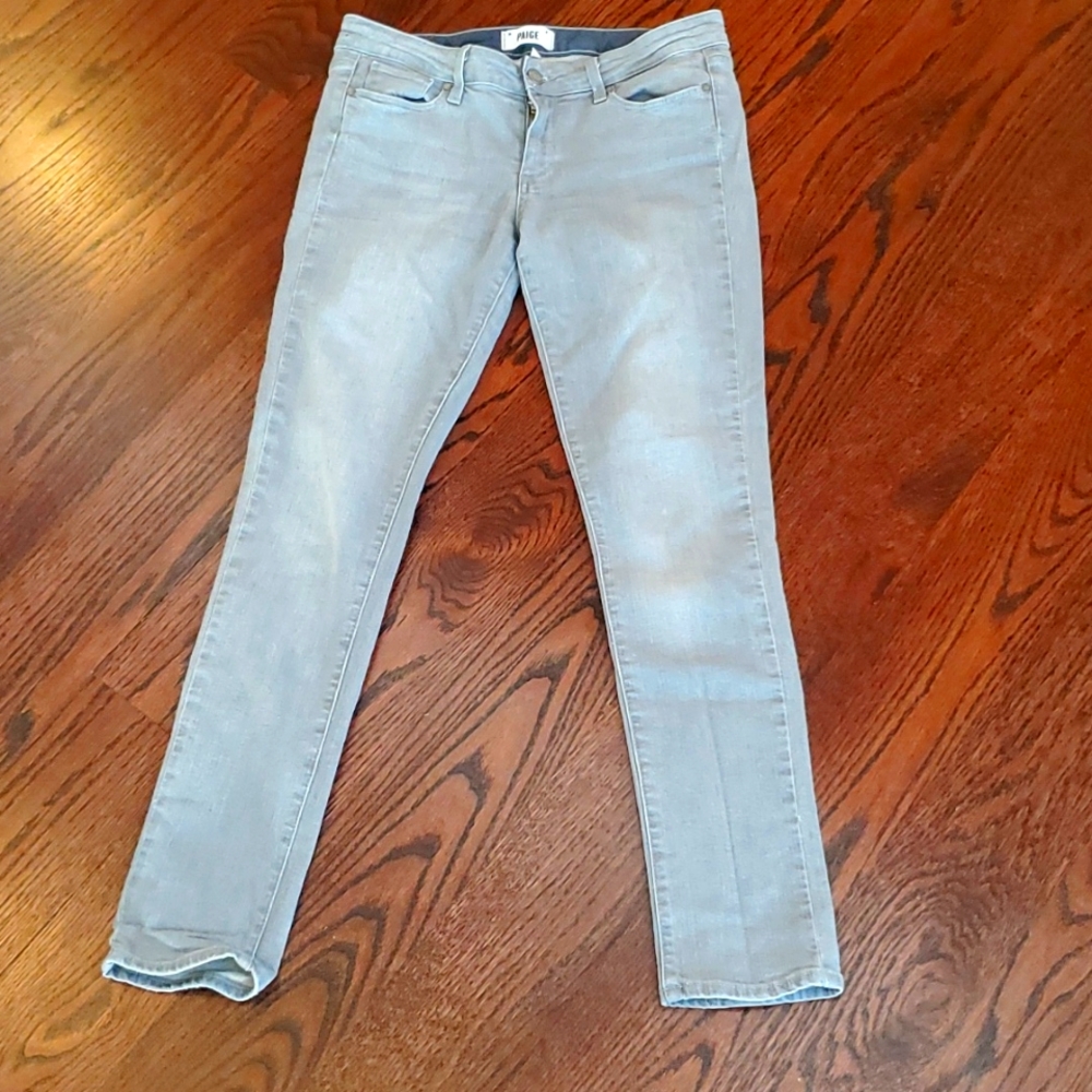 Paige Skyline Skinny Grey Denim Jeans